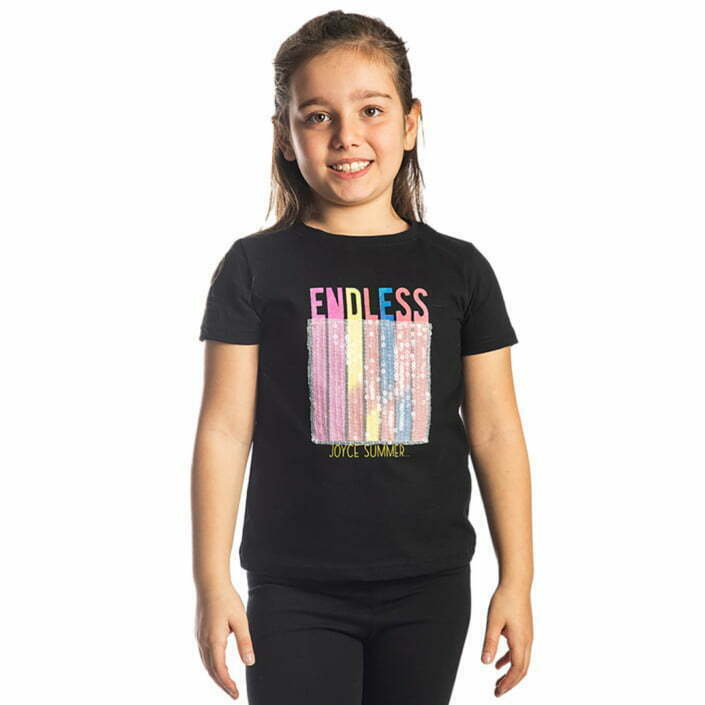 ΒΑΜΒΑΚΕΡΟ T-SHIRT JOYCE ENDLESS ΜΑΥΡΟ 211595