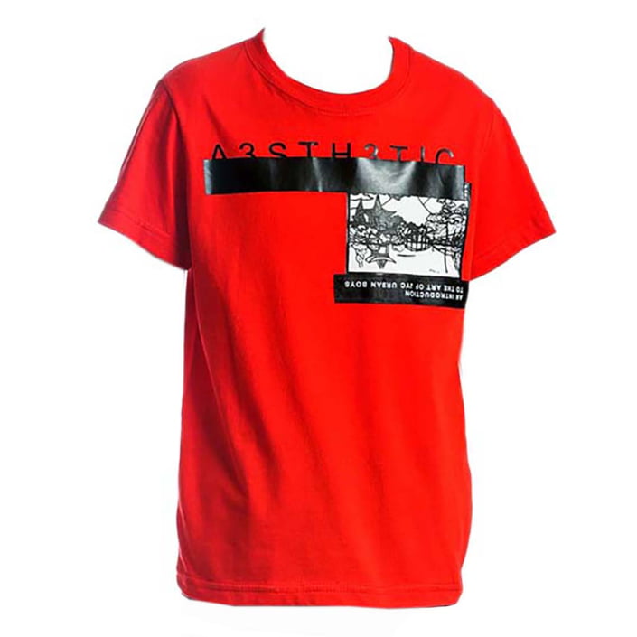 ΒΑΜΒΑΚΕΡΟ ΚΟΝΤΟΜΑΝΙΚΟ T-SHIRT JOYCE CITY ΚΟΚΚΙΝΟ 13936