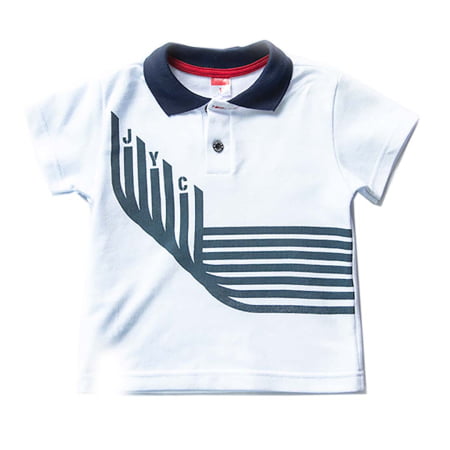 ΒΑΜΒΑΚΕΡΟ ΚΟΝΤΟΜΑΝΙΚΟ T-SHIRT POLO JOYCE LINES ΑΣΠΡΟ 201283
