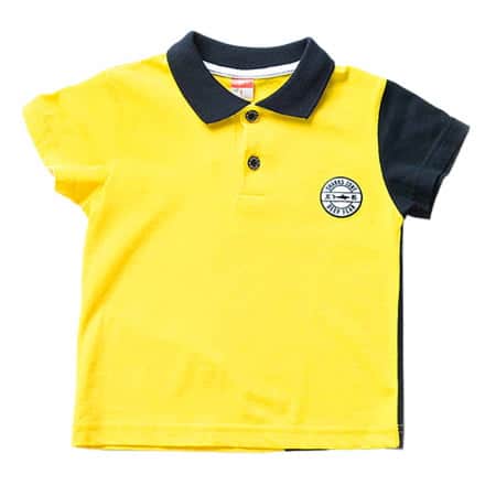 ΒΑΜΒΑΚΕΡΟ ΚΟΝΤΟΜΑΝΙΚΟ T-SHIRT POLO JOYCE SHARKS ZONE ΚΙΤΡΙΝΟ 201285