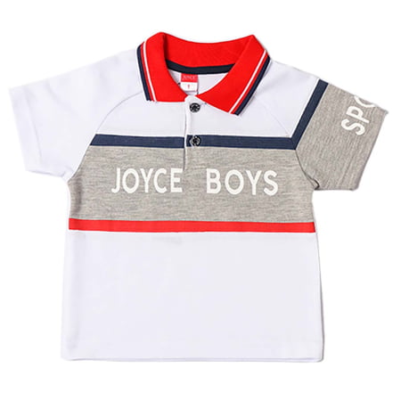 ΒΑΜΒΑΚΕΡΟ ΚΟΝΤΟΜΑΝΙΚΟ T-SHIRT POLO JOYCE BOYS ΑΣΠΡΟ 211393