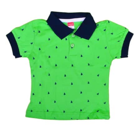 ΒΑΜΒΑΚΕΡΟ ΚΟΝΤΟΜΑΝΙΚΟ T-SHIRT POLO JOYCE LITTLE BOATS ΛΑΧΑΝΙ 8103