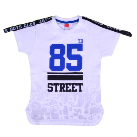 ΒΑΜΒΑΚΕΡΟ ΚΟΝΤΟΜΑΝΙΚΟ T-SHIRT JOYCE 85TH ΑΣΠΡΟ 8308