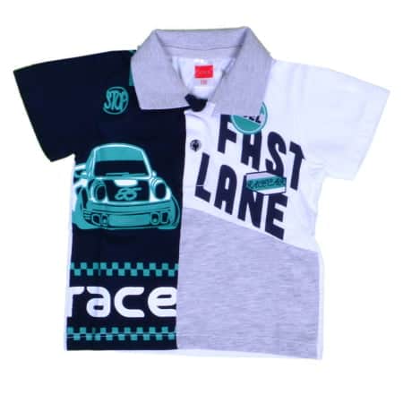 ΒΑΜΒΑΚΕΡΟ ΚΟΝΤΟΜΑΝΙΚΟ T-SHIRT POLO JOYCE FAST LINE ΜΠΛΕ 91102