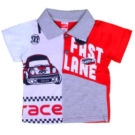 ΒΑΜΒΑΚΕΡΟ ΚΟΝΤΟΜΑΝΙΚΟ T-SHIRT POLO JOYCE FAST LINE ΚΟΚΚΙΝΟ 91102
