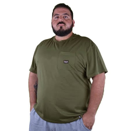 ΑΝΔΡΙΚΟ ΒΑΜΒΑΚΕΡΟ OVERSIZE T-SHIRT PACΟ ΧΑΚΙ 2331803