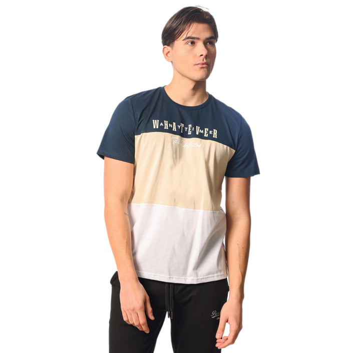ΑΝΔΡΙΚΟ ΒΑΜΒΑΚΕΡΟ T-SHIRT PACO WHATEVER ΜΠΕΖ 2331006