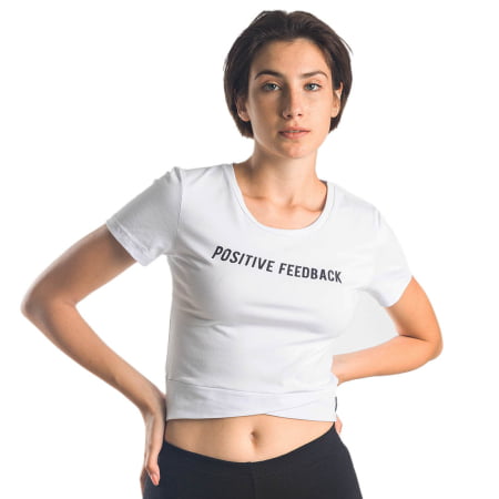 ΒΑΜΒΑΚΕΡΟ ΓΥΝΑΙΚΕΙΟ CROP T-SHIRT PACO POSITIVE ΑΣΠΡΟ 13440