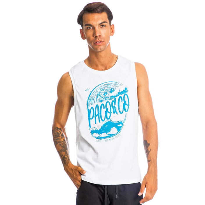 ΑΝΔΡΙΚΟ ΒΑΜΒΑΚΕΡΟ ΑΜΑΝΙΚΟ PACO SURFER ΑΣΠΡΟ 13550
