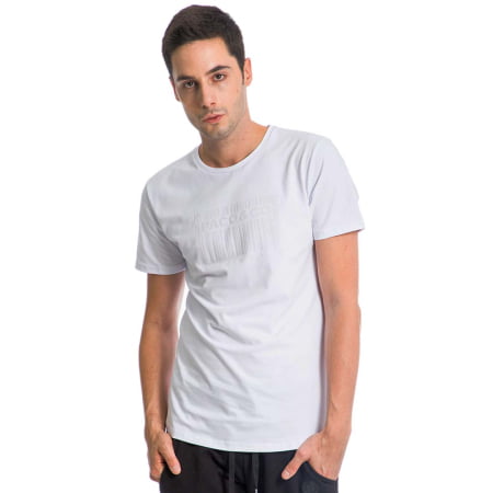 ΑΝΔΡΙΚΟ ΒΑΜΒΑΚΕΡΟ SLIM FIT T-SHIRT PACO BARCODE ΑΣΠΡΟ 13586