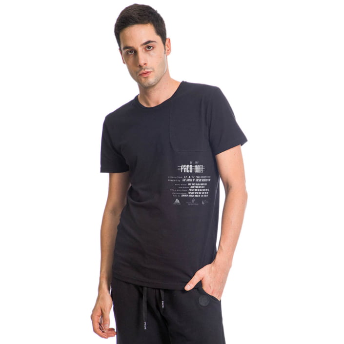 ΑΝΔΡΙΚΟ ΒΑΜΒΑΚΕΡΟ T-SHIRT PACO MOVIE ΜΑΥΡΟ 13588