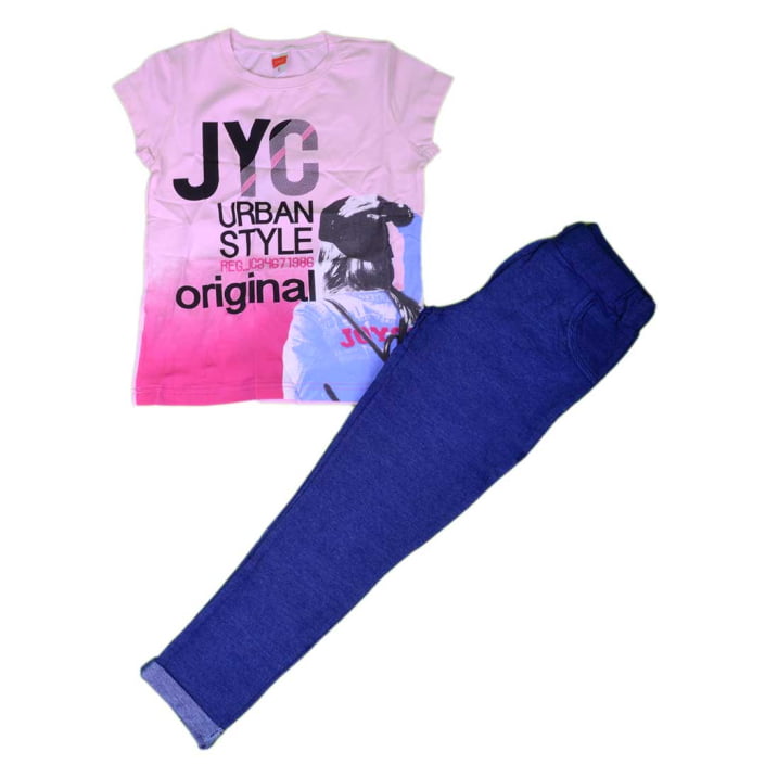 ΒΑΜΒΑΚΕΡΟ ΣΕΤ ΜΕ ΜΑΚΡΥ ΤΖΙΝ ΚΟΛΑΝ JOYCE URBAN STYLE ΡΟΖ 8268