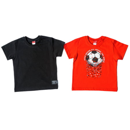 ΒΑΜΒΑΚΕΡΟ ΣΕΤ 2 ΤΕΜΑΧΙΩΝ T-SHIRT JOYCE SOCCER ΚΟΚΚΙΝΟ 13924