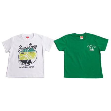 ΒΑΜΒΑΚΕΡΟ ΣΕΤ 2 ΤΕΜΑΧΙΩΝ T-SHIRT JOYCE BIKE RACING ΑΣΠΡΟ 2312501