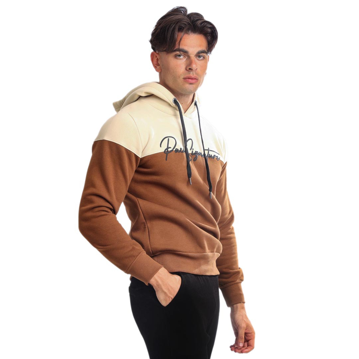 ΑΝΔΡΙΚΗ ΦΟΥΤΕΡ ΜΑΚΡΥΜΑΝΙΚΗ ΜΠΛΟΥΖΑ PACO SIGNATURE HOOD ΚΑΦΕ 2381077