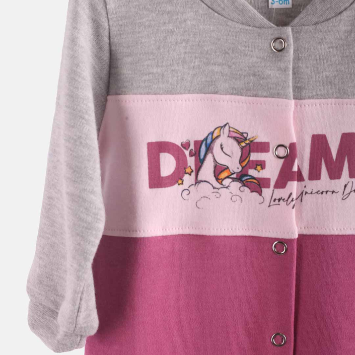 BEBE ΒΑΜΒΑΚΕΡΟ ΦΟΡΜΑΚΙ ΓΙΑ ΚΟΡΙΤΣΙ DREAMS UNICORN ΓΚΡΙ 2371213