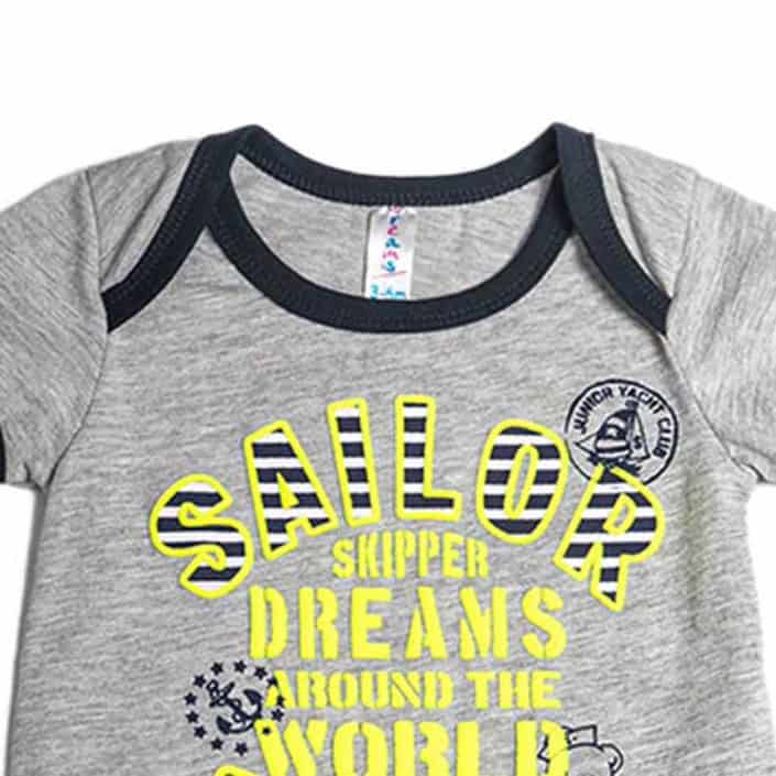 BEBE ΑΓΟΡΙΣΤΙΚΟ ΒΑΜΒΑΚΕΡΟ KONTOMANIKΟ ΦΟΡΜΑΚΙ DREAMS JUNIOR SAILOR ΓΚΡΙ 212062