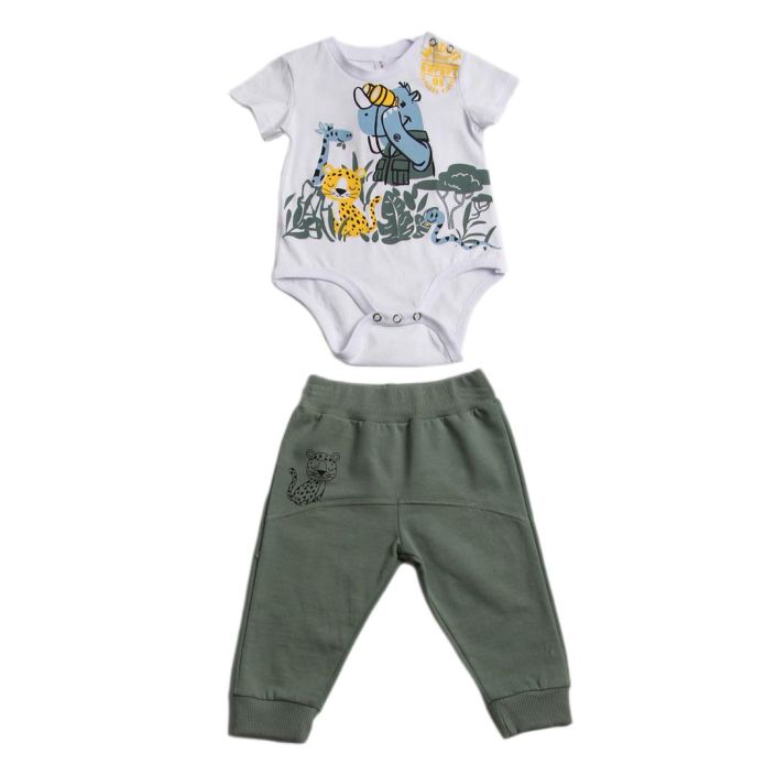 BEBE ΒΑΜΒΑΚΕΡΟ ΣΕΤ ΖΙΠΟΥΝΑΚΙ ΜΕ ΦΟΡΜΑ ΓΙΑ ΑΓΟΡΙ DREAMS SAFARI ΑΣΠΡΟ 2321101