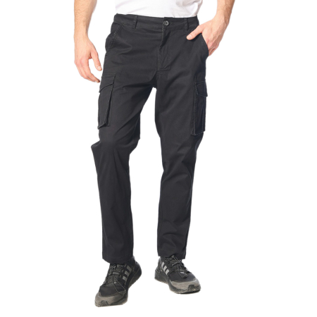 ΑΝΔΡΙΚΟ ΥΦΑΣΜΑΤΙΝΟ ΠΑΝΤΕΛΟΝΙ ΜΕ ΠΛΑΙΝΕΣ ΤΣΕΠΕΣ PACO CARGO ΜΑΥΡΟ 2348301