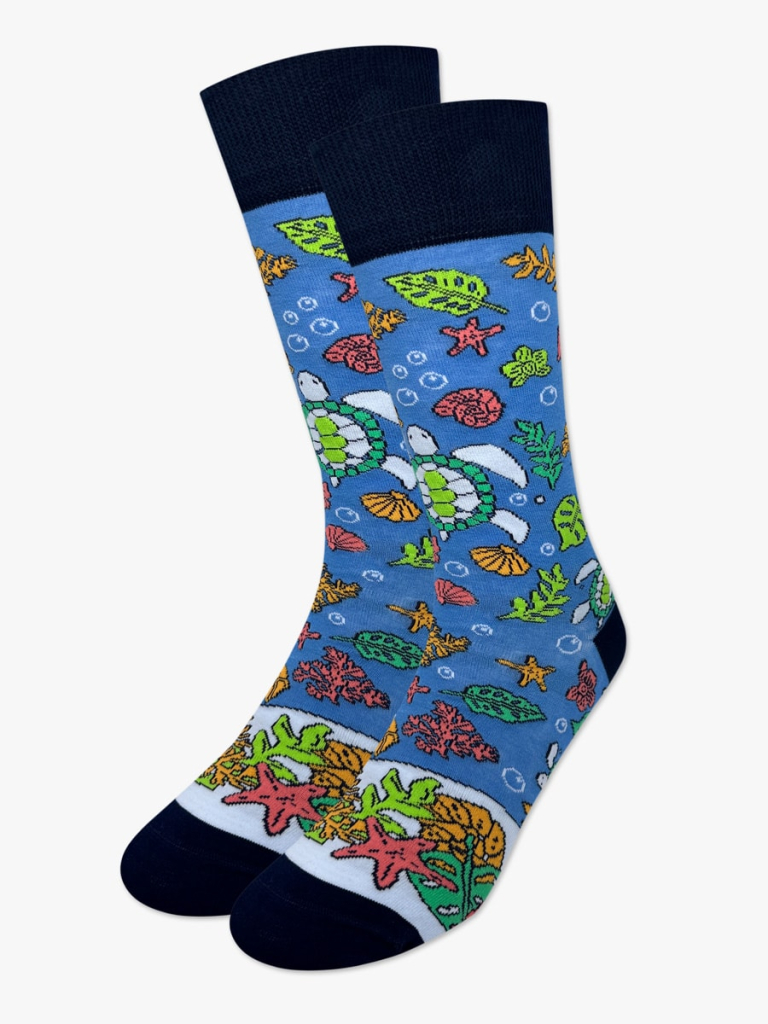 NODO Βαμβακερή Κάλτσα με Σχέδια Turtle - Image 2