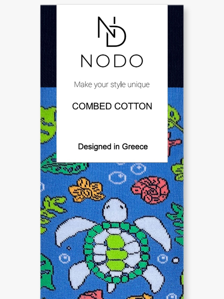 NODO Βαμβακερή Κάλτσα με Σχέδια Turtle - Image 3