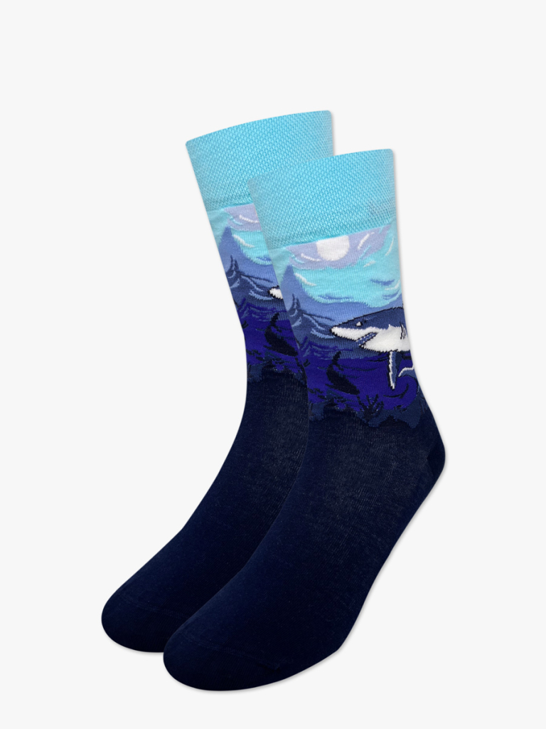 NODO Βαμβακερή Κάλτσα με Σχέδια Shark - Image 2