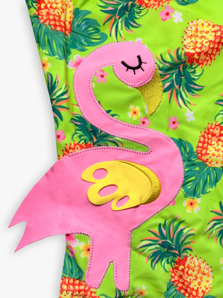 FLOWER Παιδικό Ολόσωμο Μαγιό με Βολάν και Σχέδια Flamingo and Pineapple - Image 3