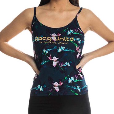 ΓΥΝΑΙΚΕΙΟ ΒΙΣΚΟΖ ΤΙΡΑΝΤΕ T-SHIRT PACO FLOWERS ΜΠΛΕ 213147