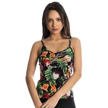 ΓΥΝΑΙΚΕΙΟ ΒΙΣΚΟΖ ΤΙΡΑΝΤΕ T-SHIRT PACO FLOWERS ΠΡΑΣΙΝΟ 213147
