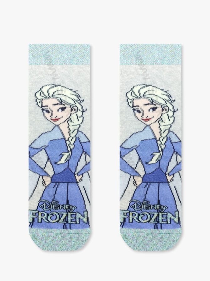 DISNEY Παιδική Πετσετέ Κάλτσα Frozen με Αντιολισθητικές Πατούσες