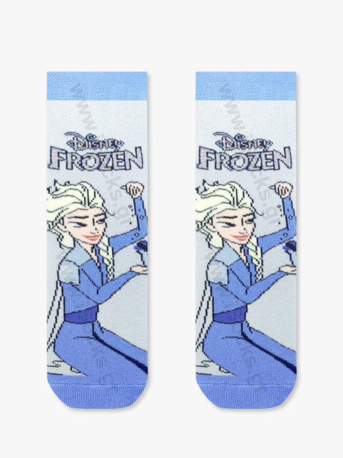 DISNEY Παιδική Πετσετέ Κάλτσα Frozen με Αντιολισθητικές Πατούσες