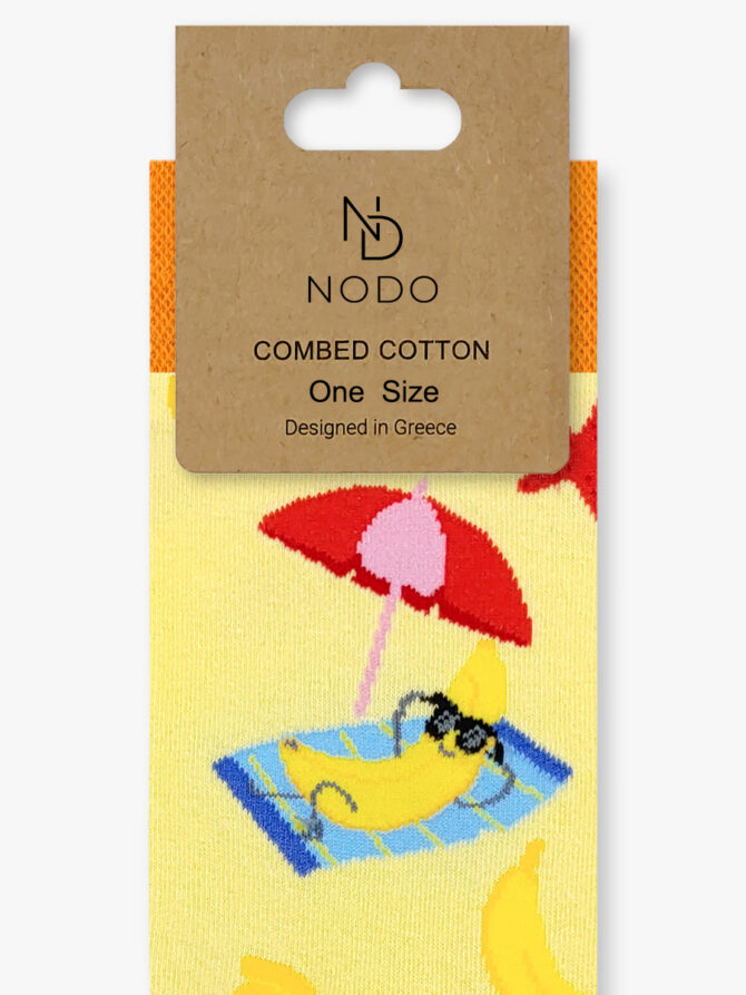NODO Βαμβακερή Κάλτσα με Σχέδια Summertime Banana - Image 3