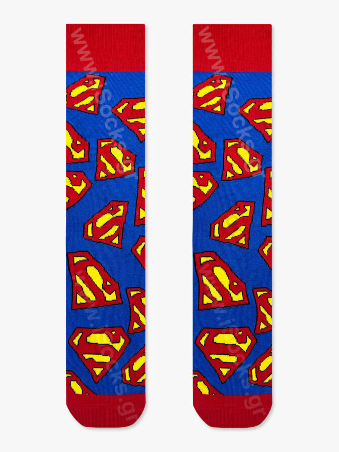 Κάλτσα Βαμβακερή με Σχέδια Superman DC