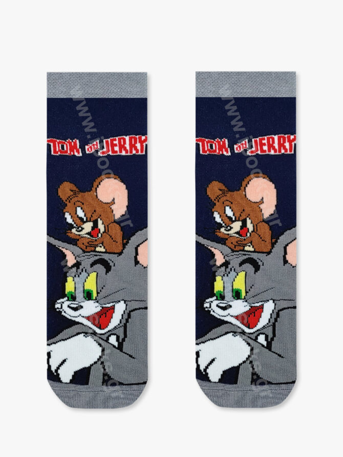 WB Πετσετέ Παιδική Κάλτσα Tom and Jerry με Αντιολισθητικές Πατούσες