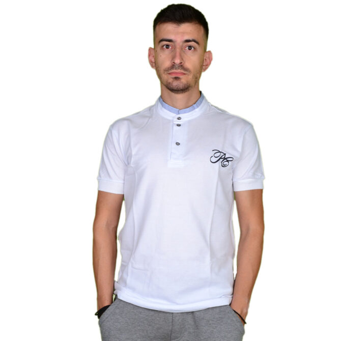 ΑΝΔΡΙΚΟ ΒΑΜΒΑΚΕΡΟ T-SHIRT ΜΕ ΜΑΟ ΓΙΑΚΑ PACO BASIC ΑΣΠΡΟ 2331832