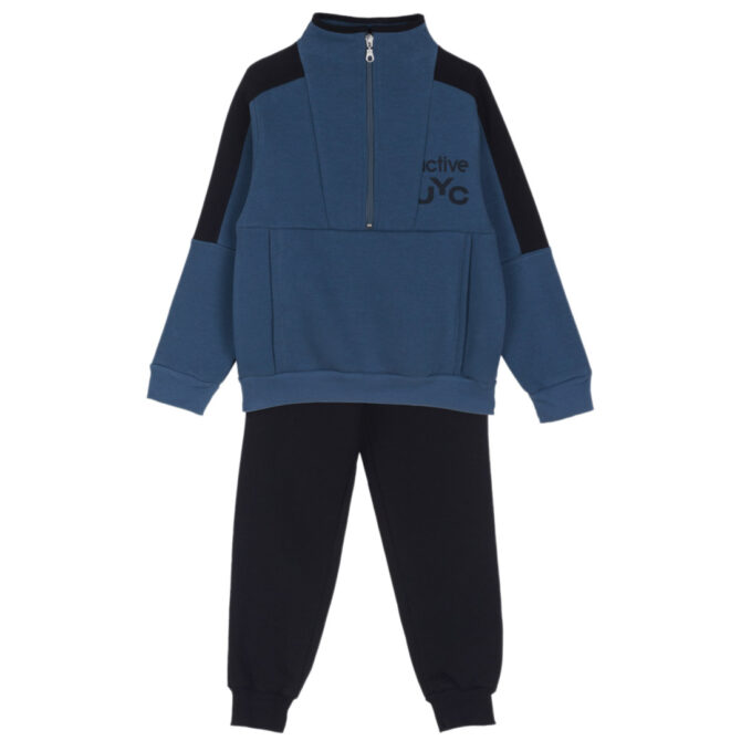 ΒΑΜΒΑΚΕΡΟ ΣΕΤ ΦΟΡΜΕΣ ΜΕ ΧΝΟΥΔΙ ΓΙΑ ΑΓΟΡΙ JOYCE HALF-ZIP ACTIVE ΜΠΛΕ 2464135
