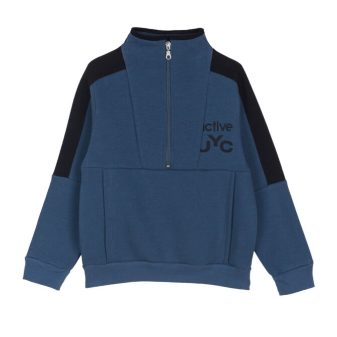 ΒΑΜΒΑΚΕΡΟ ΣΕΤ ΦΟΡΜΕΣ ΜΕ ΧΝΟΥΔΙ ΓΙΑ ΑΓΟΡΙ JOYCE HALF-ZIP ACTIVE ΜΠΛΕ 2464135