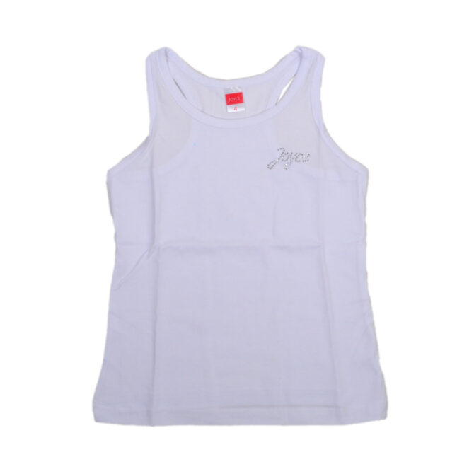 ΒΑΜΒΑΚΕΡΟ ΑΜΑΝΙΚΟ ΜΠΛΟΥΖΑΚΙ ΓΙΑ ΚΟΡΙΤΣΙ JOYCE TANK CAPRI ΑΣΠΡΟ 3021