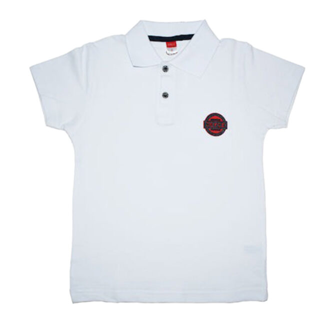 ΒΑΜΒΑΚΕΡΟ ΠΙΚΕ ΚΟΝΤΟΜΑΝΙΚΟ T-SHIRT JOYCE INDUSTRIES POLO ΑΣΠΡΟ 8303