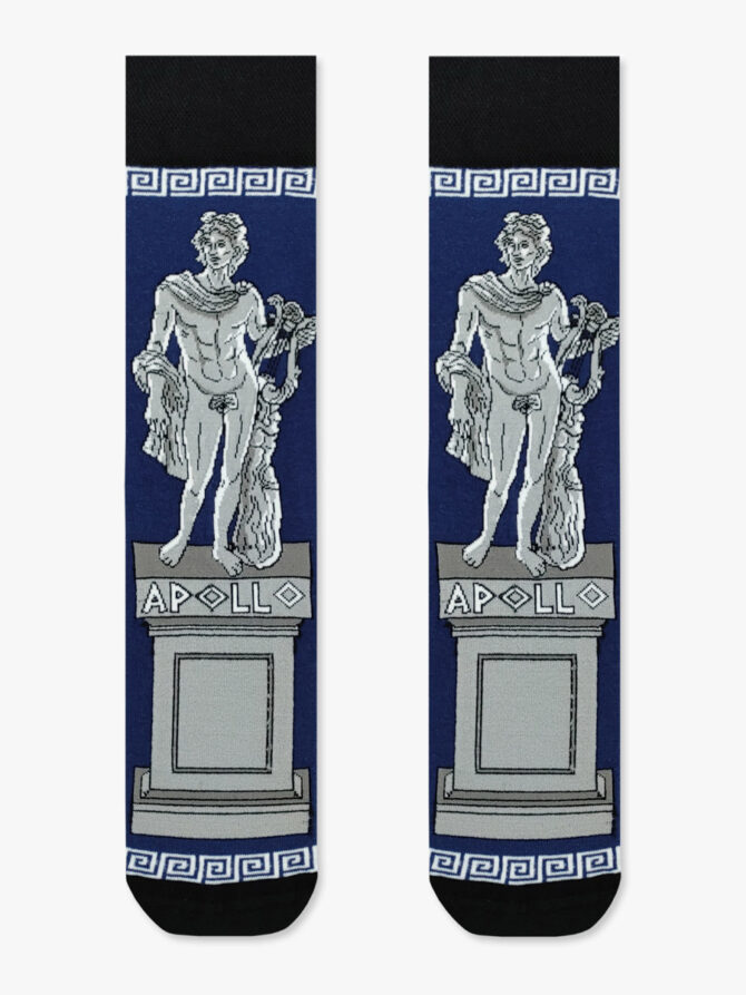NODO Βαμβακερή Κάλτσα με Σχέδια Apollo The Greek God - Image 3
