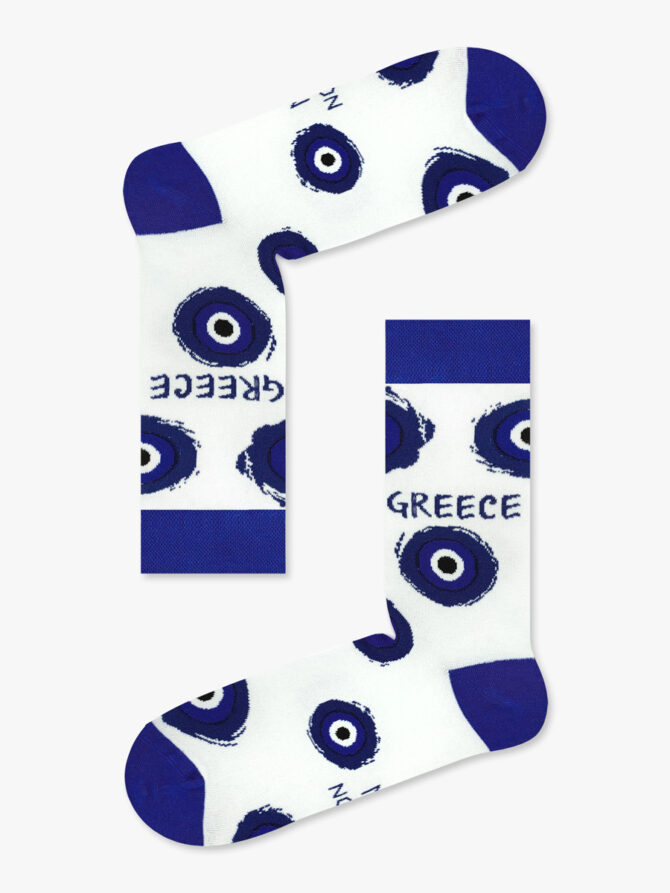 NODO Βαμβακερή Κάλτσα με Σχέδια Eyes Greece