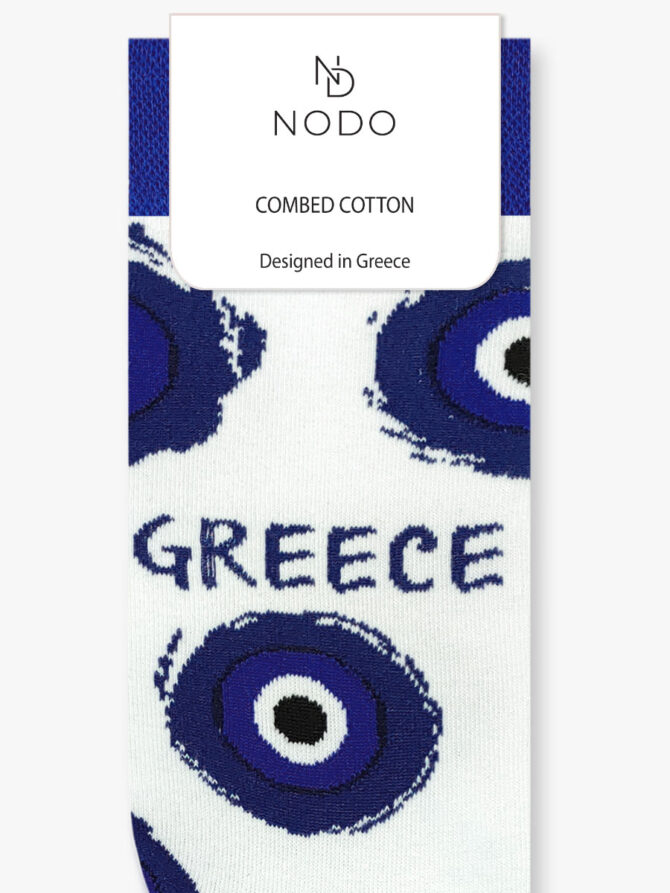 NODO Βαμβακερή Κάλτσα με Σχέδια Eyes Greece - Image 3