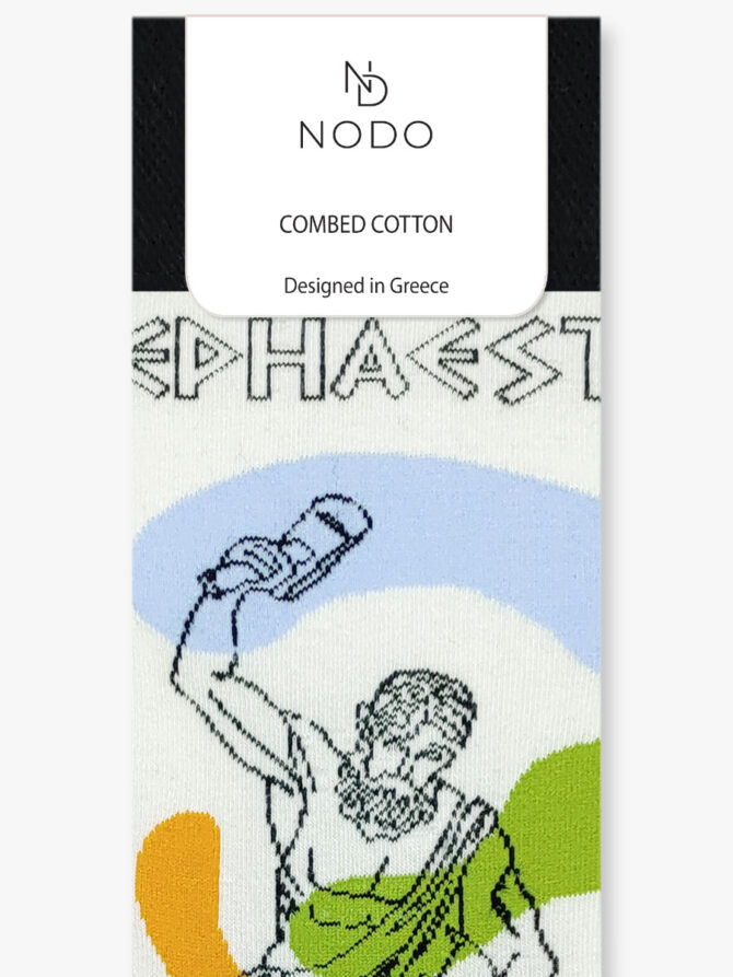 NODO Βαμβακερή Κάλτσα με Σχέδια Hephaestus The Greek God - Image 3