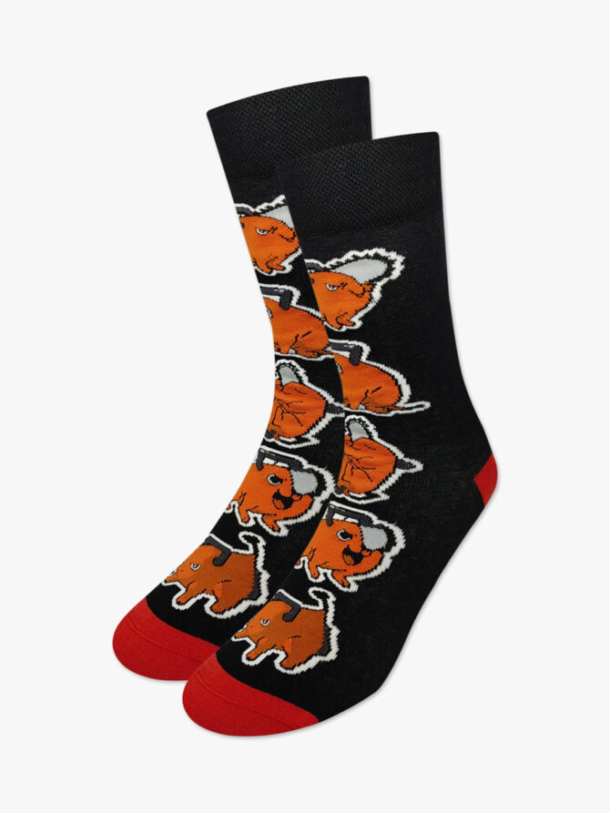NODO Βαμβακερή Κάλτσα με Σχέδια Orange Pet - Image 2