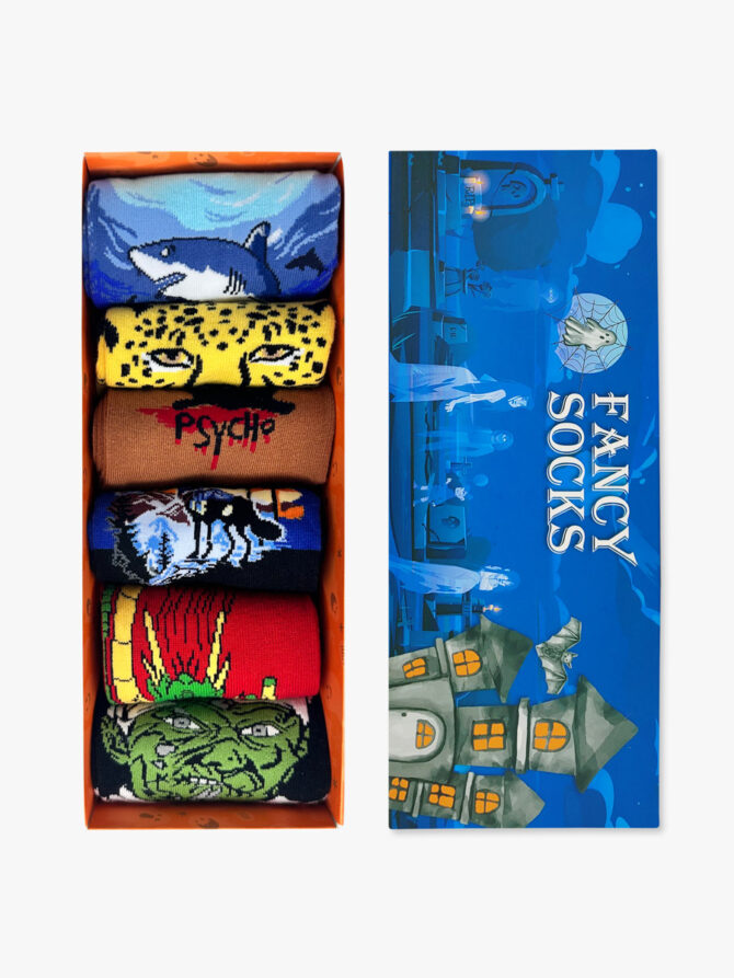 GIFT BOX Κάλτσες Βαμβακερές με Σχέδια Mixed 6 Ζευγάρια