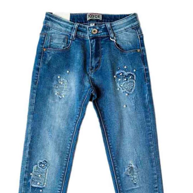 ΤΖΙΝ ΠΑΝΤΕΛΟΝΙ ΓΙΑ ΚΟΡΙΤΣΙ JOYCE JEANS HEART ΜΠΛΕ 14033