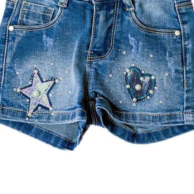 ΚΟΡΙΤΣΙΣΤΙΚΟ ΤΖΙΝ ΣΟΡΤΣ JOYCE DENIM SHORTS ΜΠΛΕ 14046