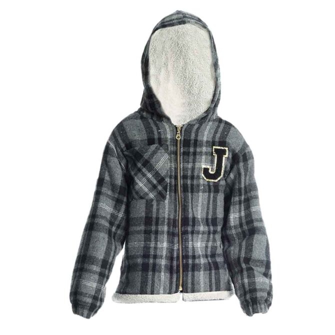 ΚΟΡΙΤΣΙΣΤΙΚΗ ΓΟΥΝΙΝΗ ΖΑΚΕΤΑ ΜΕ ΚΟΥΚΟΥΛΑ JOYCE JACKET KARO AND FUR ΓΚΡΙ 2265402