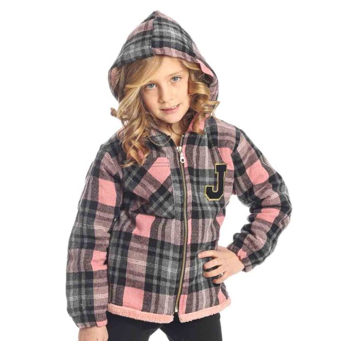 ΚΟΡΙΤΣΙΣΤΙΚΗ ΓΟΥΝΙΝΗ ΖΑΚΕΤΑ ΜΕ ΚΟΥΚΟΥΛΑ JOYCE JACKET KARO AND FUR ΡΟΖ 2265402