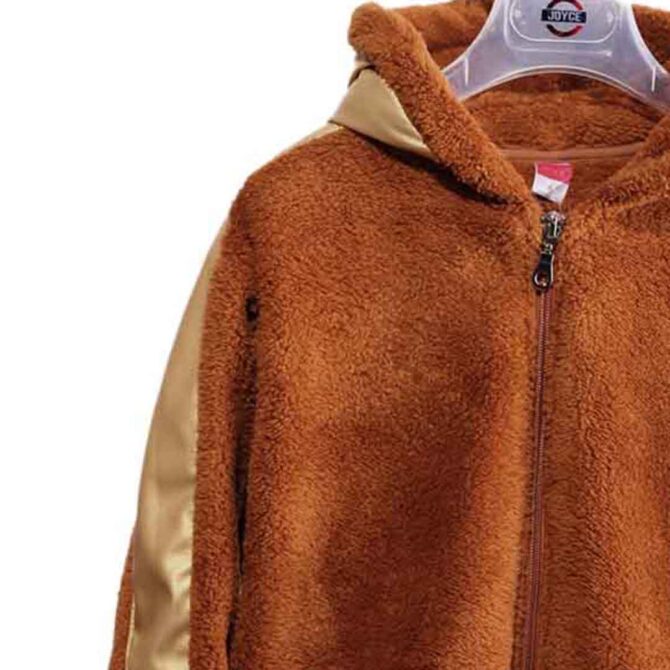 ΚΟΡΙΤΣΙΣΤΙΚΗ ΓΟΥΝΙΝΗ ΖΑΚΕΤΑ ΜΕ ΚΟΥΚΟΥΛΑ JOYCE FUR JACKET ΚΑΦΕ 2363203